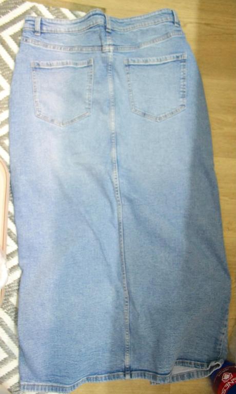 Elastická dlhá riflová sukňa cca v.m/xl, m