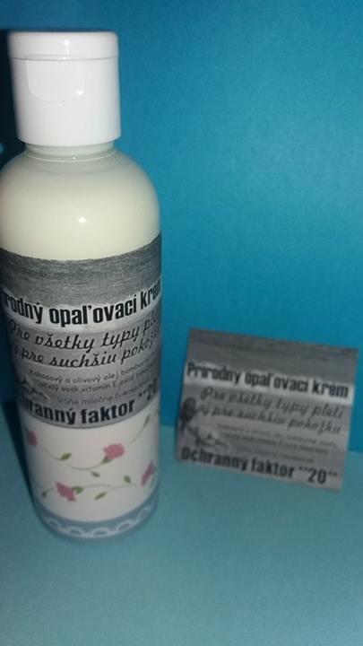 Prírodný opaľovací krém,