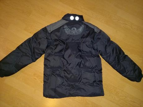 Prešívaná teplá bunda s potlačou, 152