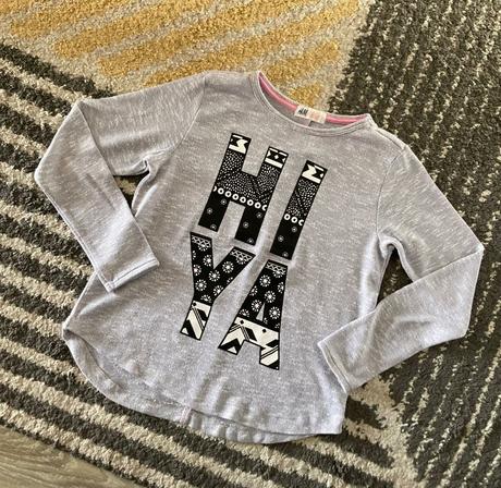 Svetrík s nápisom 146/152, h&m,146