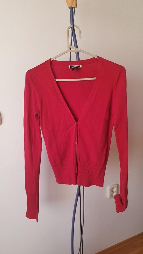 Červeny svetrik, mango,s