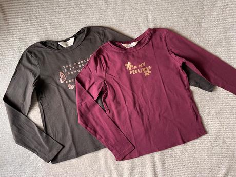 2x tričko, h&m,134