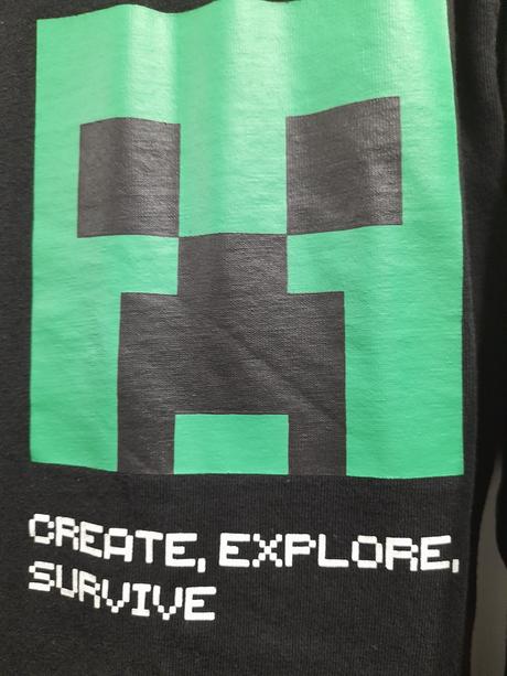 Tričko minecraft dlhý rukáv čierne, reserved,158