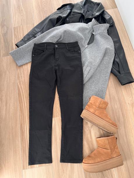 Čierne elastické rifle, l