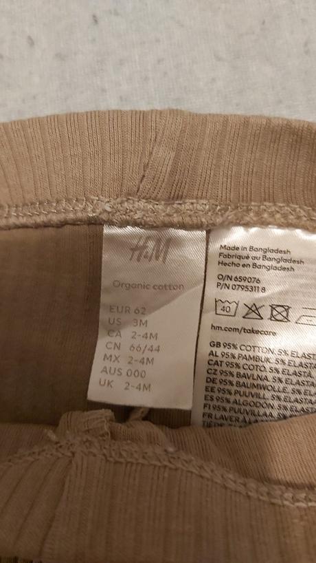 Neutrálne legíny h&m 62, h&m,62