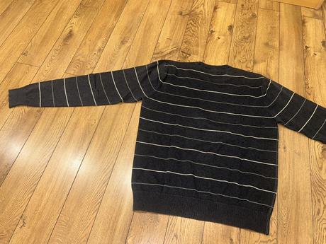 Čierny pánsky sveter páskovaný - gate, gate,xl