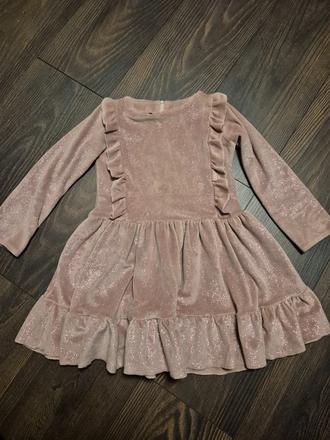 Šaty s trblietkami hrubší materiál, 116