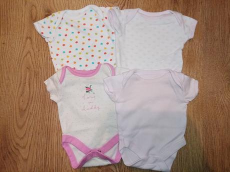 Body s krátkým rukávom viac kusov -56, baby,56