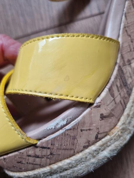 Žlté sandále na klinovej podrážke f&f veľ. 36, f&f,36