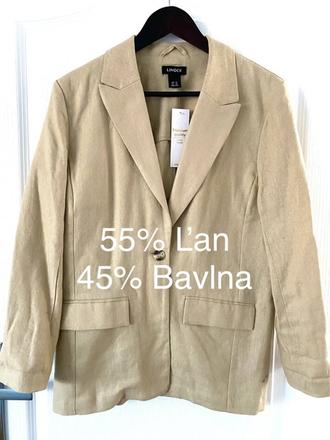 Nové béžové sako lindex premium ľan bavlna, lindex