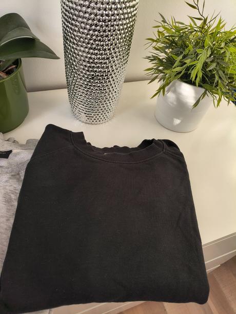 Čierna a sivá basic bavlnené mikiny l-xl, h&m,xl