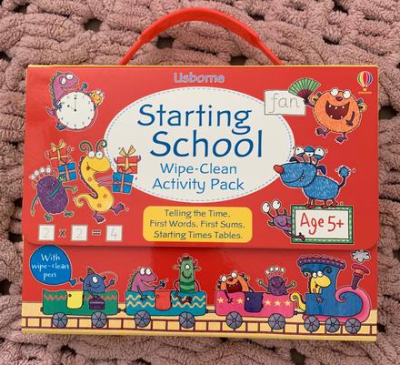 Usborne starting school wipe clean activity pack, 