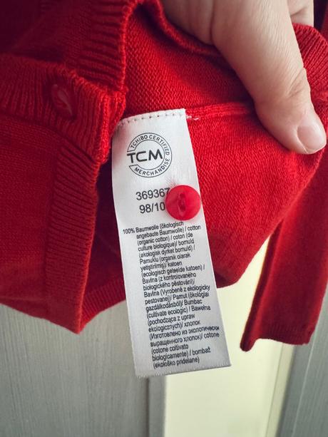 Červený sveter tchibo 98/104, tchibo,104