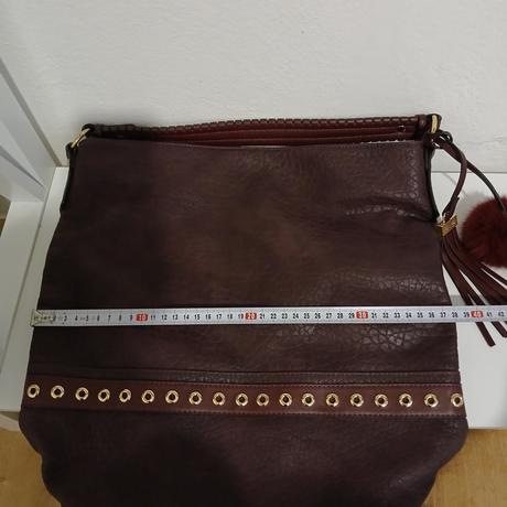 Veľká bordová kabelka na rameno ccc, ccc