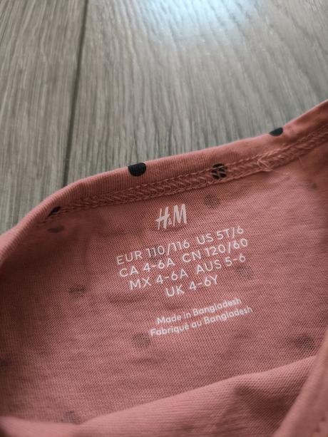 Tričko s dlhým rukávom, h&m,110