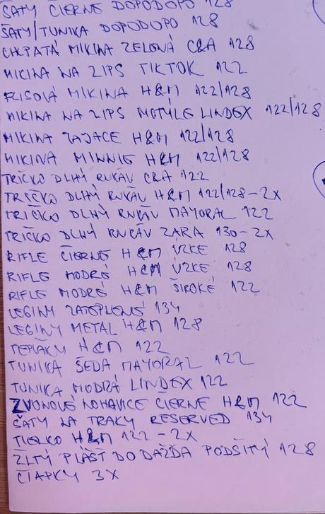 Mix balík oblečenia, 122–134