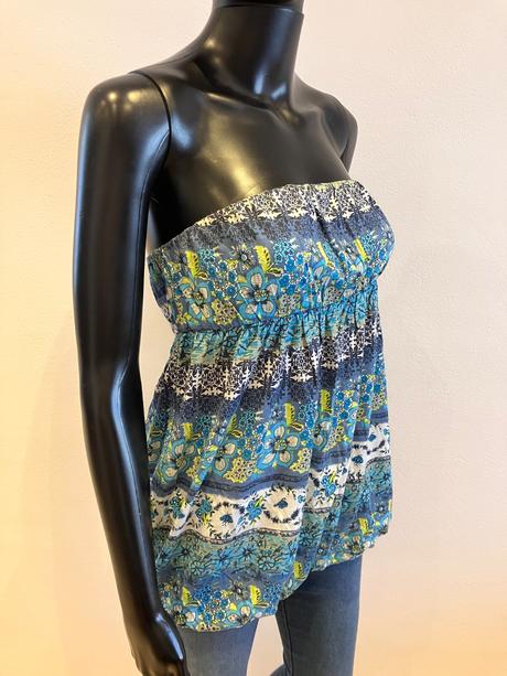 Dámske modré vzorované letné tričko (m), piazza italia,m