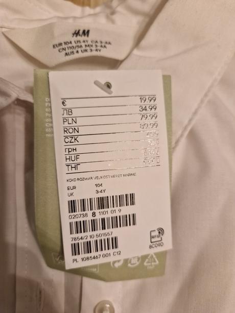 Košeľa, h&m,104
