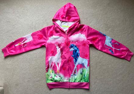 Tenká mikina s kapucňou unicorn, 134