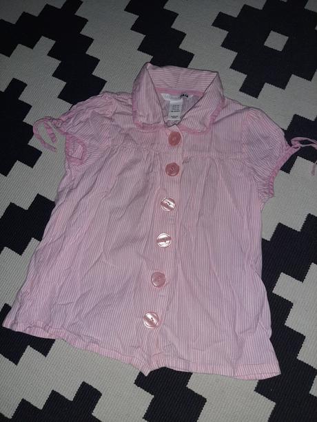 Nádherná pásiková bluzička s límčekom h&m 4-8r, h&m,128