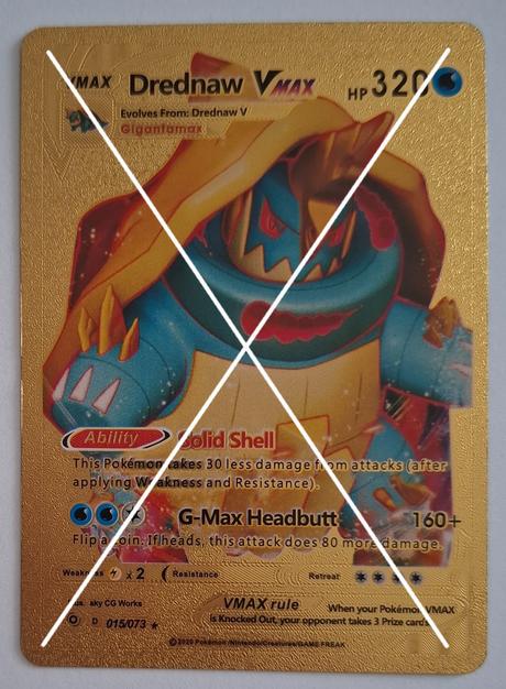 Pokémon karty zlaté plastové, 