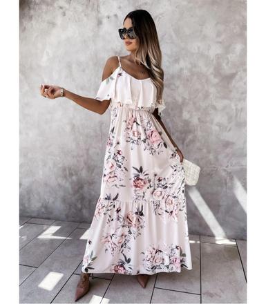 Letne maxi saty kveta, s