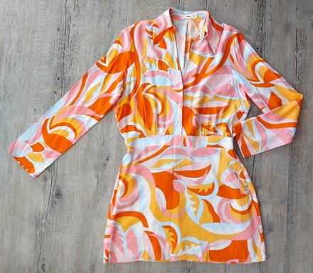 Oranžové minišaty, mango,m