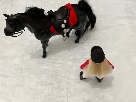 Čierny koník s jokejkou zn. teddies, 