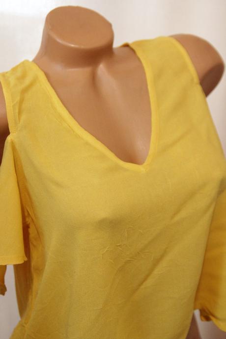 Žltý crop top, forever 21,s, s