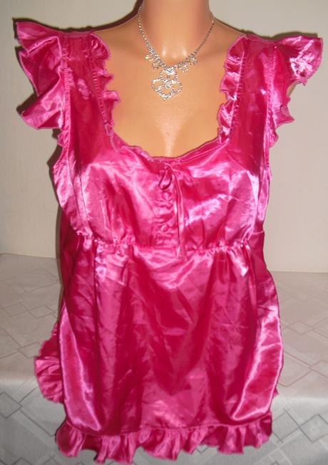 Romanticka satenova tunika, l