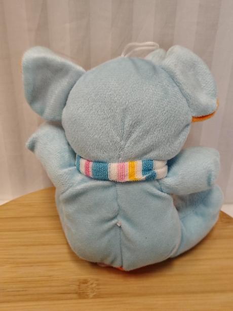 Plyšový modrý slon so šálom, 19 cm, 