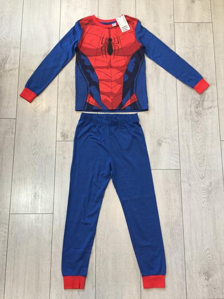 Chlapčenske pyžamo spider-man 6-8 rokov, h&m,122 / 128