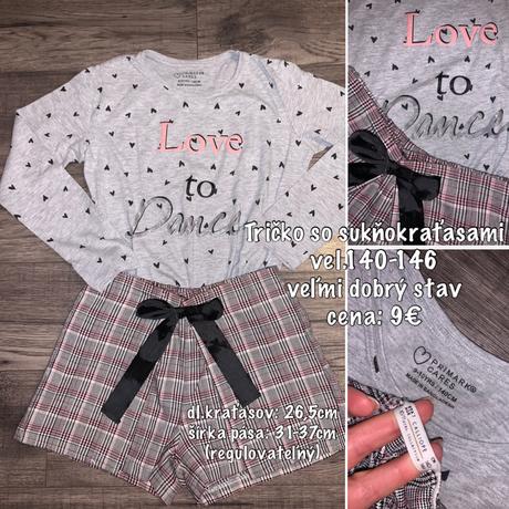 Sukňo-kraťasy s tričkom, 140