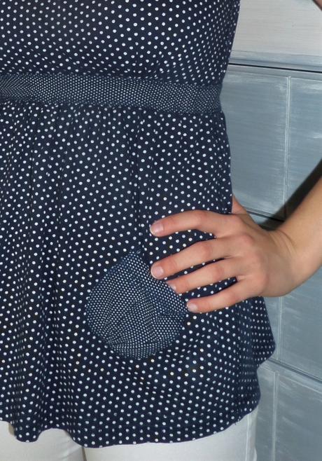 Tričko na ramienka, denim,xs