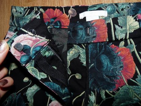 Kvetove nohavice, h&m,34