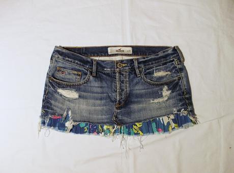 Trhaná jeansová sukňa hollister, 40