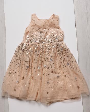 Vianočné šaty marhuľovej / béžovej farby h&m, h&m,116