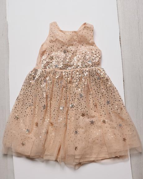 Vianočné šaty marhuľovej / béžovej farby h&m, h&m,116