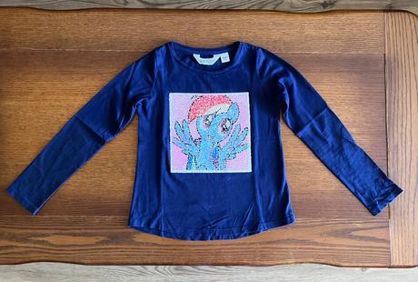 Interaktívne tričko my little pony premieňacie, h&m,134