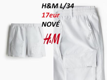 Kraťasy hm svetlosivé krátke, h&m,l