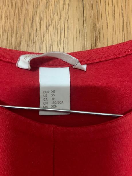 Červené saty, h&m,xs