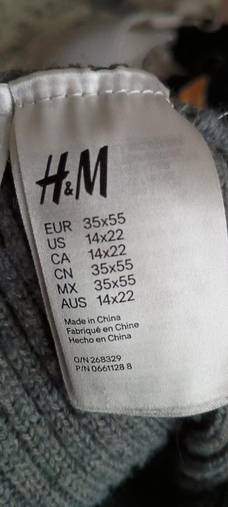 Šál  prekrútené tunel šedý, h&m