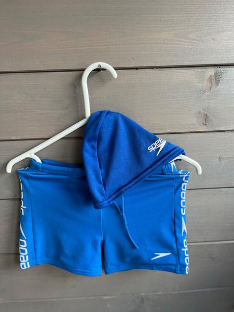Speedo plavky+čiapka, speedo,122
