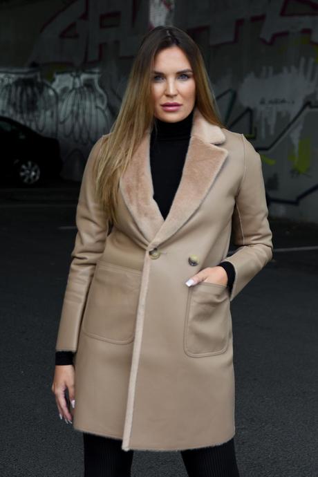 Stylovy kozeny kabat obojstranny, m