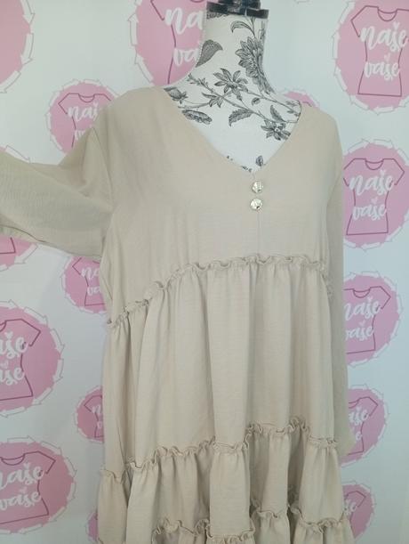 Béžová tunika / mini šaty l/xl, l