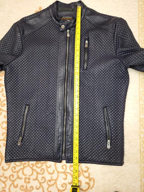 Kabát prechodný, koženka, l