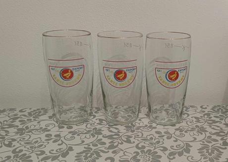 Staré pivné, 0.5l poháre zlatý bažant, 