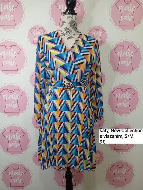 Farebné krásne šaty s/m, s