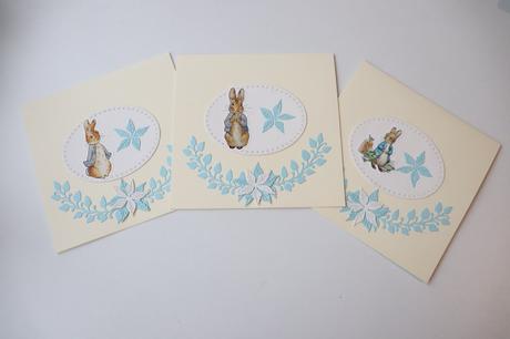 Pohľadnice-zajačiky, 3ks, 