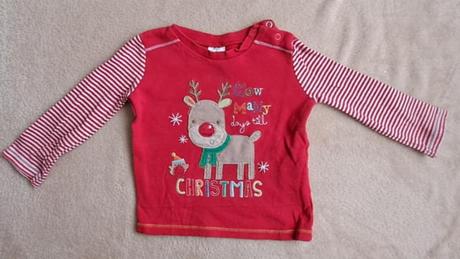 Vianočné tričko f&f 9-12 mesiacov, f&f,80
